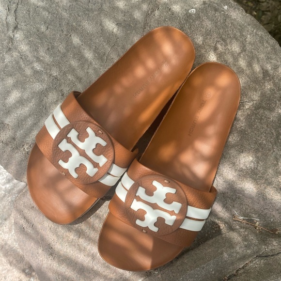 Tory Burch Leigh slides shoes sandals 7.5 - Picture 4 of 10